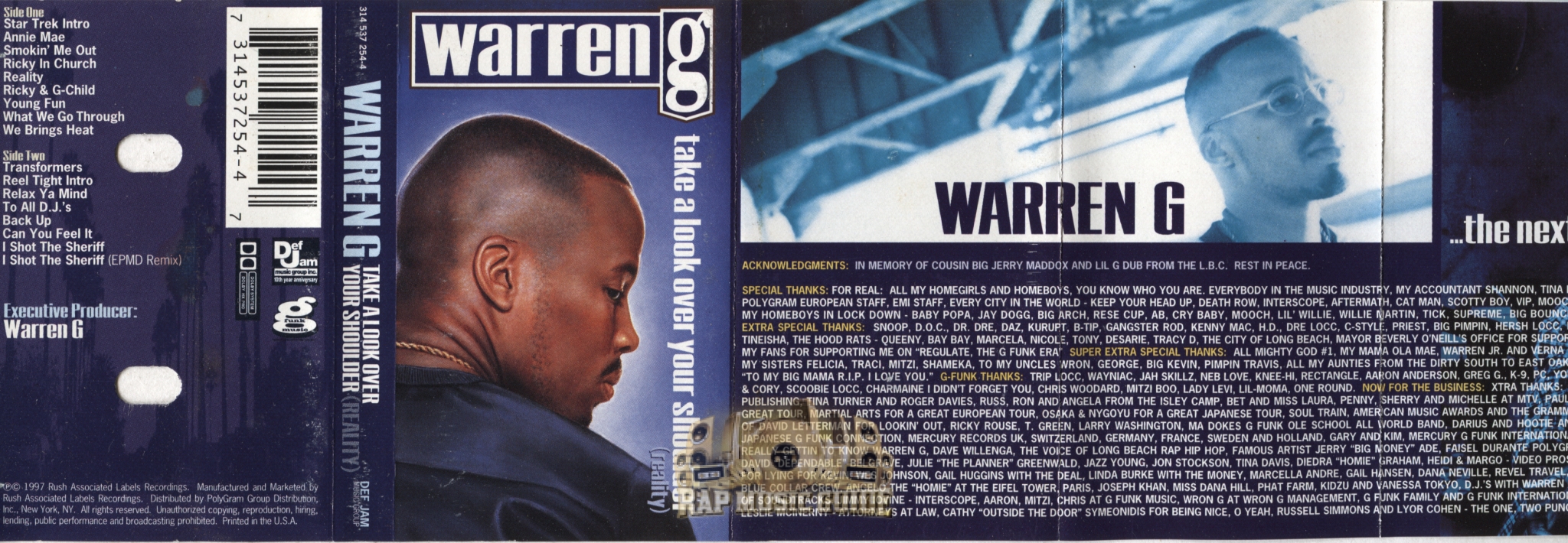 Warren G - Take A Look Over Your Shoulder (Reality): Cassette Tape